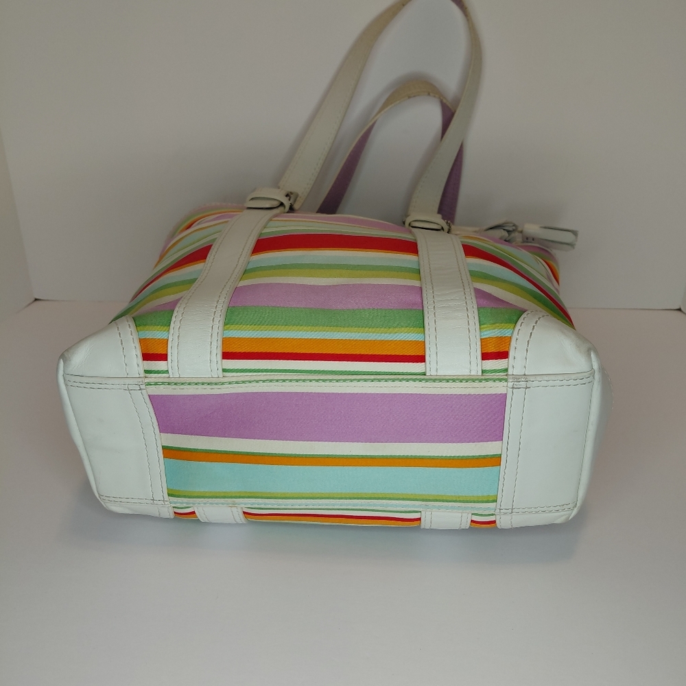 Coach Hampton Multicolor Striped Tote Bag - Picture 5 of 15